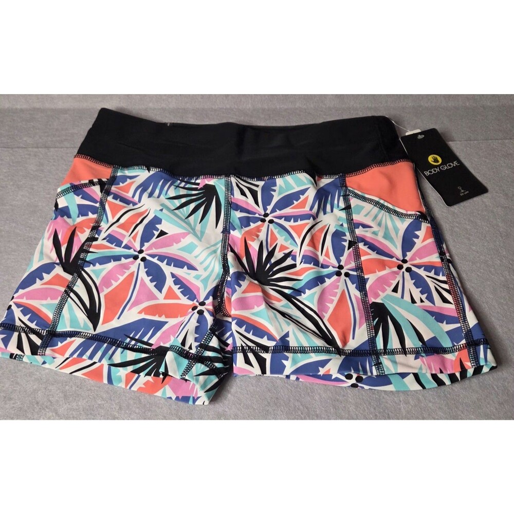 BODY GLOVE Splash Sunset Tropical Hybrid Swim Pockets Shorts Size Medium NWT